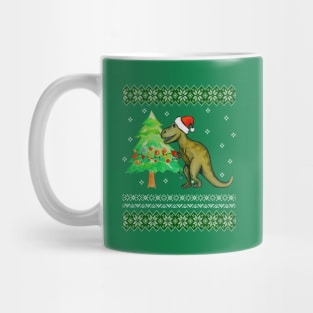 T-Rex Christmas Ugly Christmas Dinosaur Christmas Mug